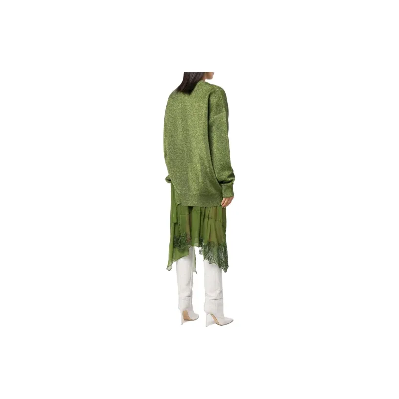 DIESEL Long-Sleeved Dresses Women's Green-3