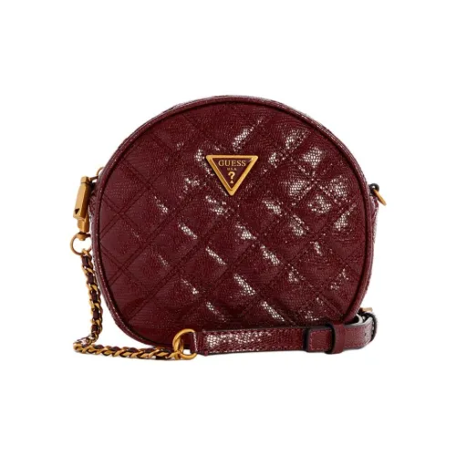 GUESS Polyurethane Crossbody Bag Shoulder Bag Mini Women's Burgundy