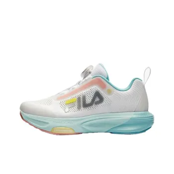 FILA KIDS BOA Slip Resistant, Abrasion Resistant, Breathable, Lightweight Kids' Training Shoes White Blue Teenagers