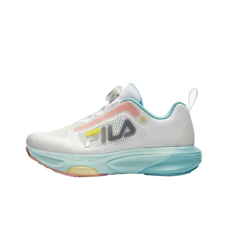 FILA KIDS BOA Slip Resistant, Abrasion Resistant, Breathable, Lightweight Kids' Training Shoes White Blue Teenagers-0