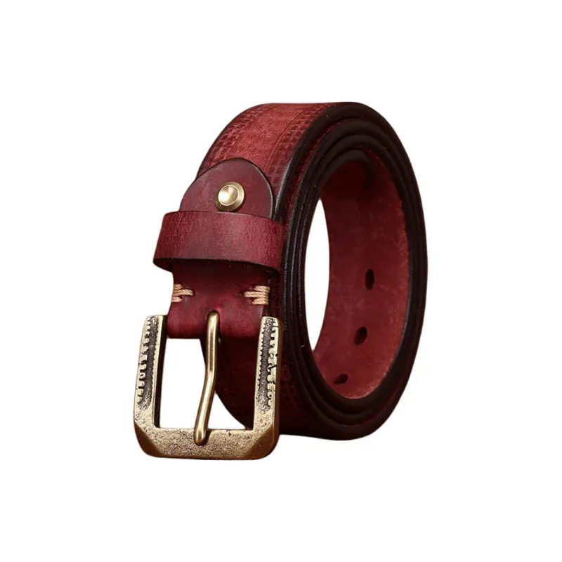 JEANSWEST Cow Leather Leather Belts Men's 3.8cm-3