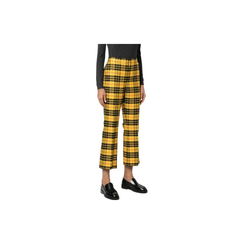 Polo Ralph Lauren Plaid-check Cropped Flared Trousers-3