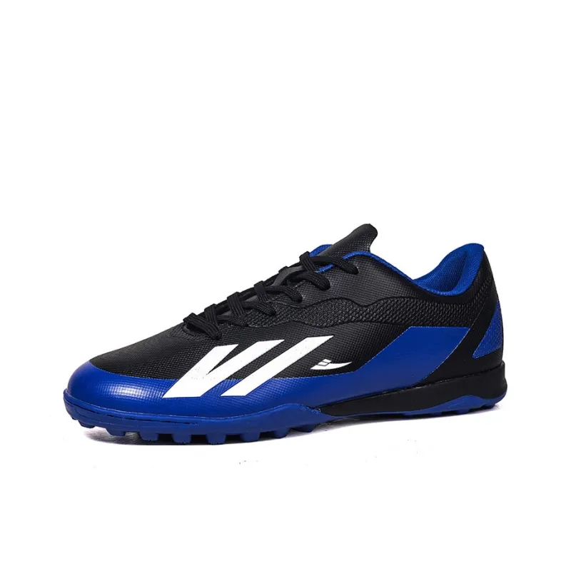 Kuding Soccer Shoes Unisex Low Top Black Royal Blue/Lake Blue/White/Orange Red-16