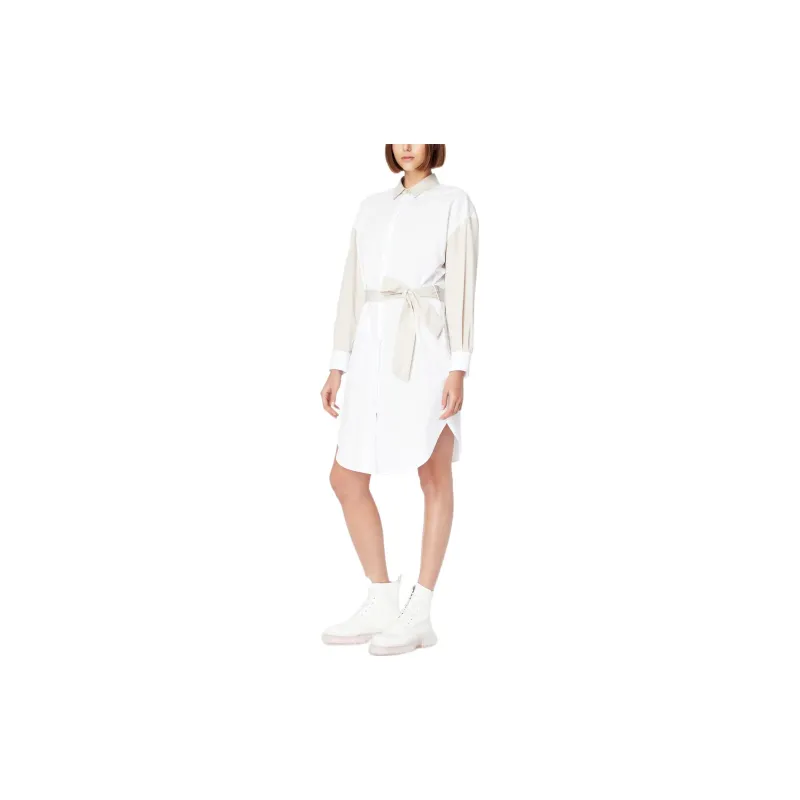 ARMANI EXCHANGE Long Sleeved Dresses Women's White-2