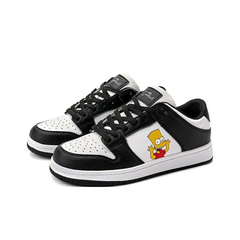 The Simpsons Skateboard Shoes Unisex Low Top Black-3