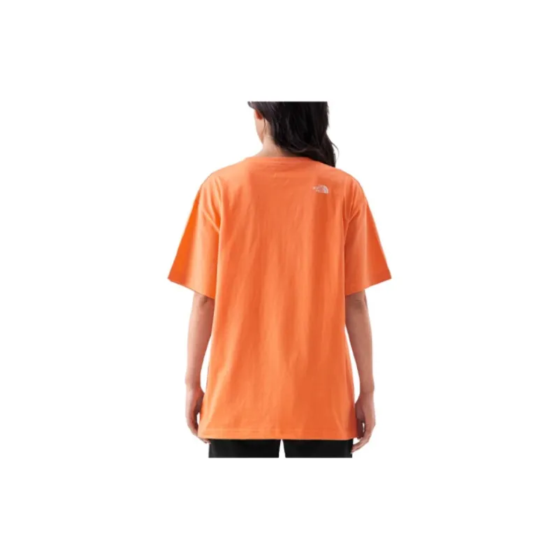 THE NORTH FACE Drop Shoulder Sleeve T Shirt Women's Orange-3