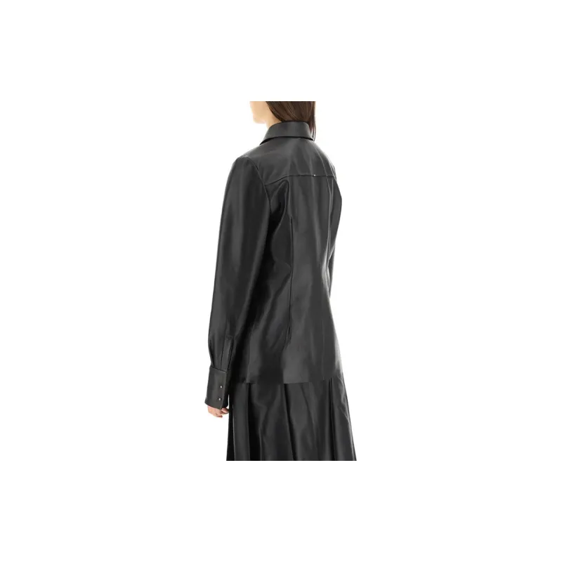 SportMax Leather Jackets Women's Black-5
