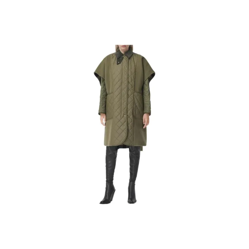Burberry Coats Women's Army Green-1
