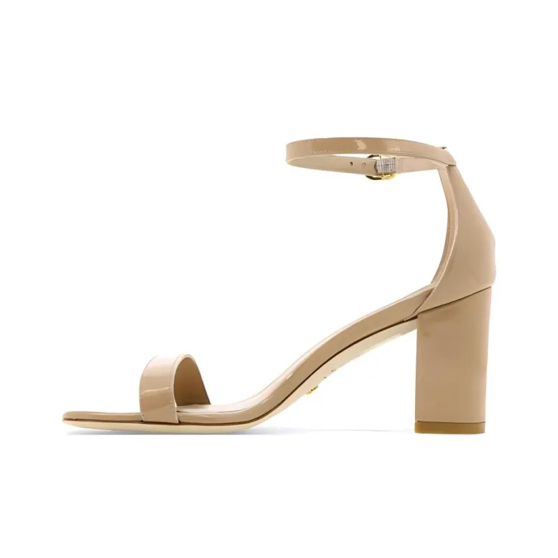 Stuart Weitzman/SW Nudistcurve 75 One Strap Sandals Women's Light Umber-0