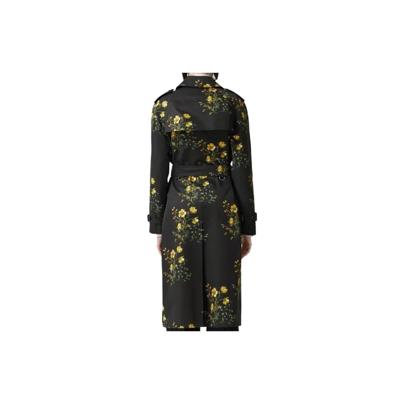 Burberry Trench Coats Women's Black-3