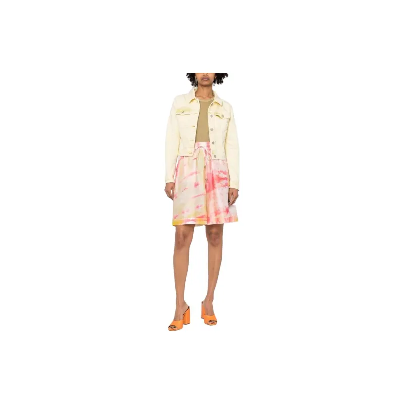 DIESEL Denim Jackets Women's Light Yellow-1