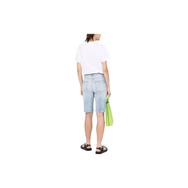 FRAME Knee-length Denim Shorts-2
