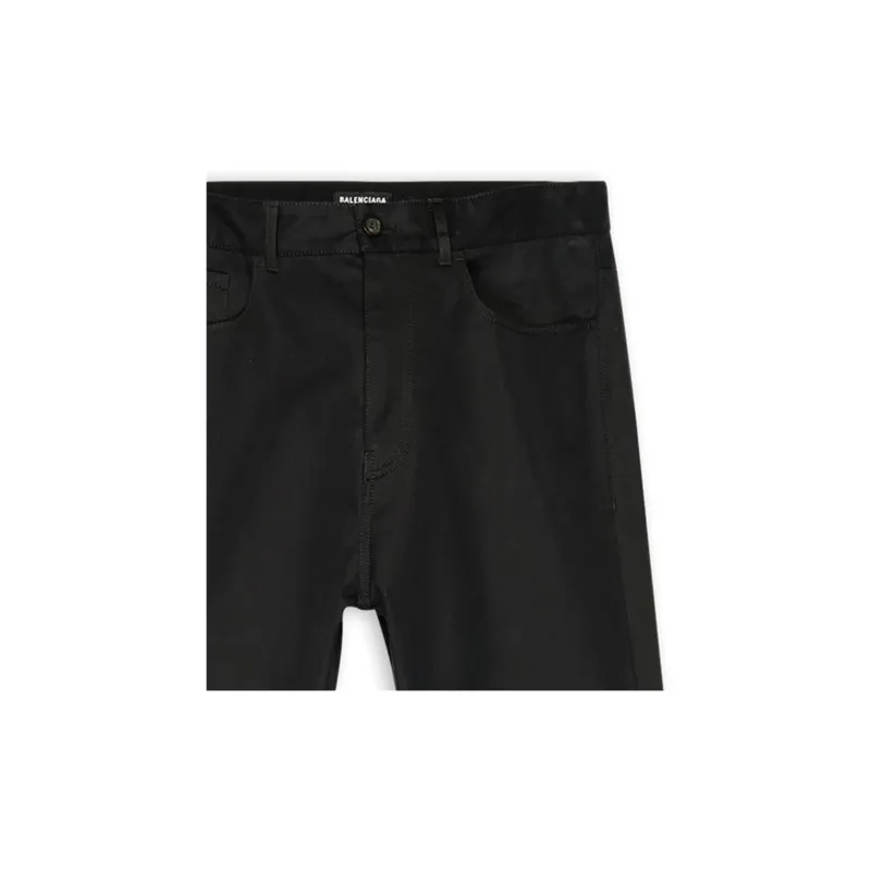 Balenciaga Casual Pants Loose Fit Women's Black-5