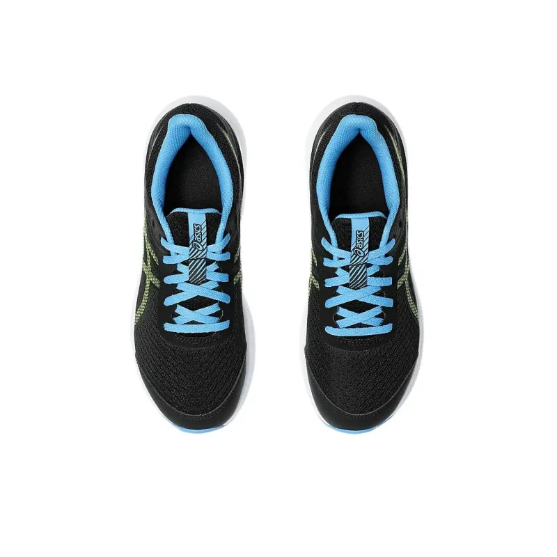 Asics Patriot 13 Anti Slip And Wear Resistant Support Low Top Kids' Running Shoes Black Blue Teenagers-2