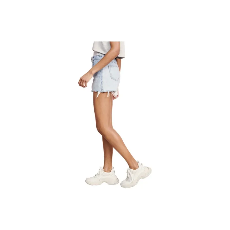 Alexander Wang Denim Shorts Women's Light Blue-3