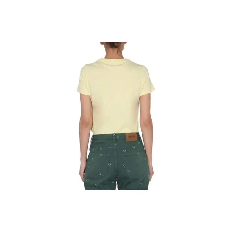 KENZO Classic Tiger Head T-Shirts Women's Yellow-3