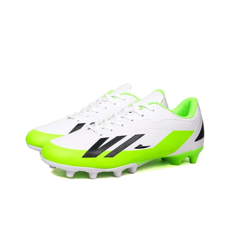 Kuding Soccer Shoes Unisex Low Top Black Royal Blue/Lake Blue/White/Orange Red-8