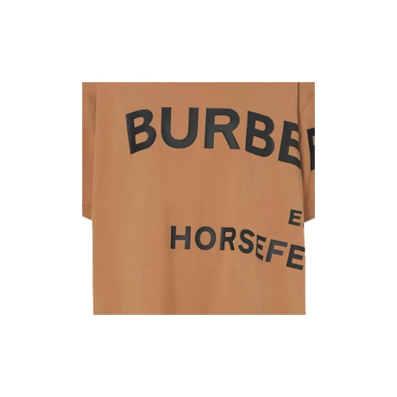 Burberry Drop Shoulder Sleeve T Shirt Women's Camel-4