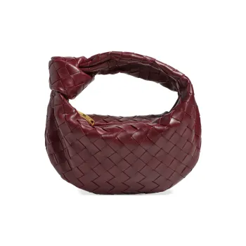 Bottega Veneta JODIE Leather Handbag Mini Women's Burgundy