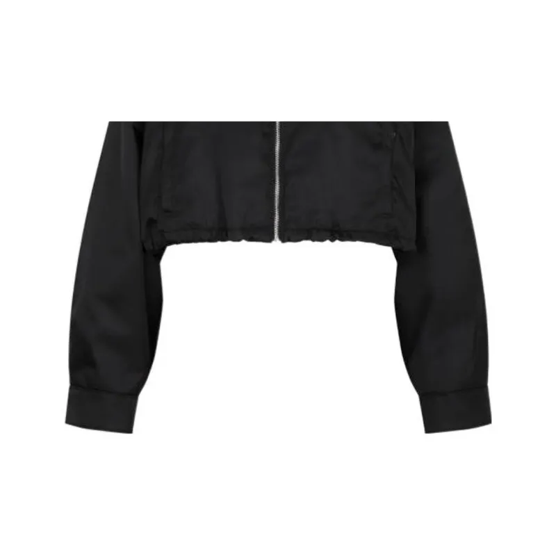 PRADA Cropped Bomber Jacket Black-4