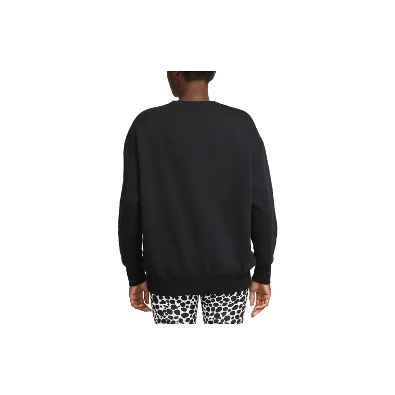 Nike Women's Phoenix Fleece Oversized Crewneck Sweatshirt Black-2