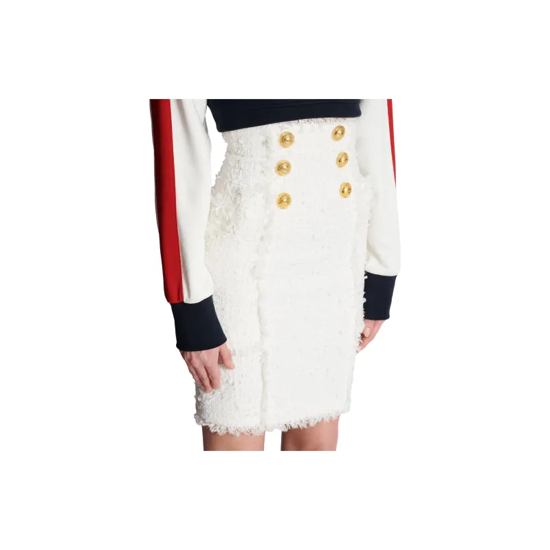 BALMAIN Tweed Pencil Skirt-2