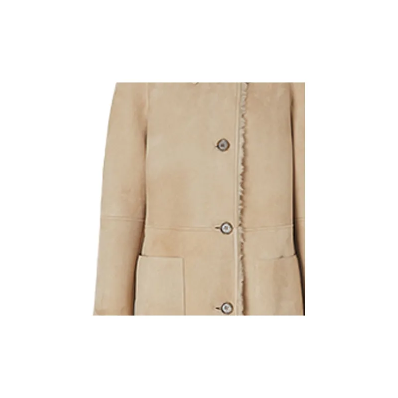 Burberry Leather Jackets Women's Umber-1