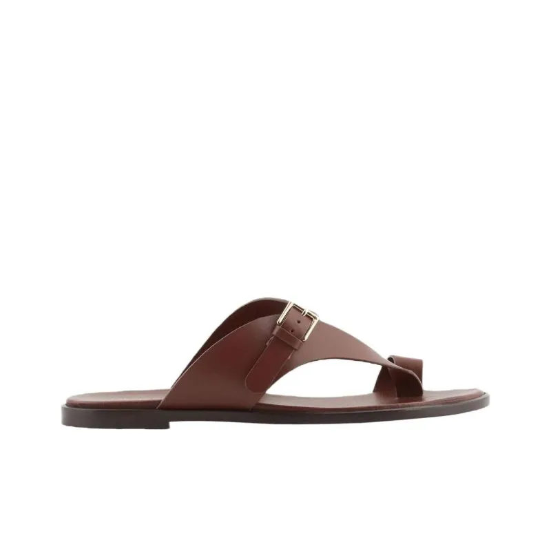 EMPORIO ARMANI Leather Thong Sandals-1