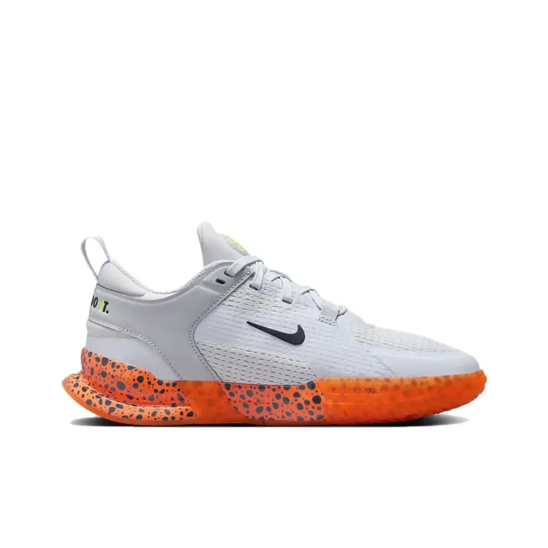 Nike Crosscourt Series Slip Resistant, Abrasion Resistant, Breathable Low Top Basketball Shoes Gray Orange Unisex-3