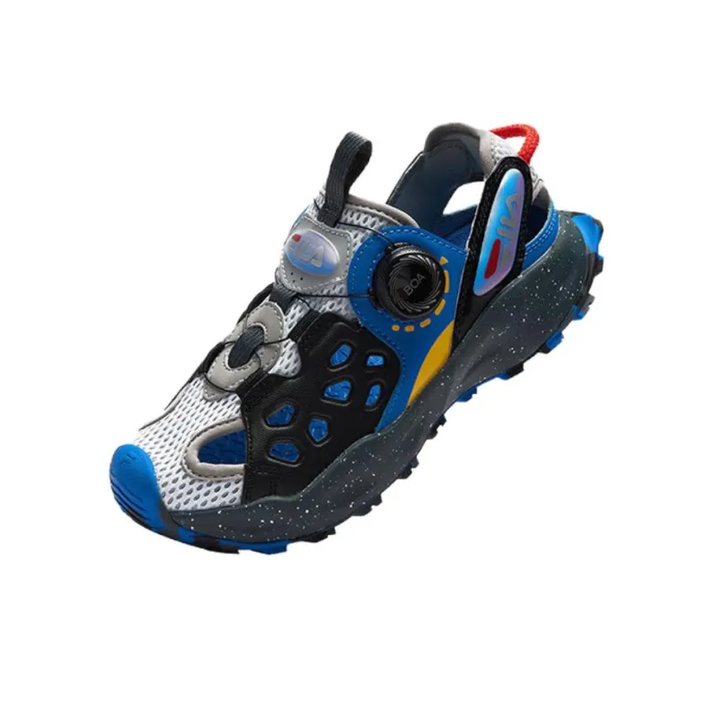 FILA KIDS Slip Resistant And Breathable Children's Sandals Gray Black Unisex-1