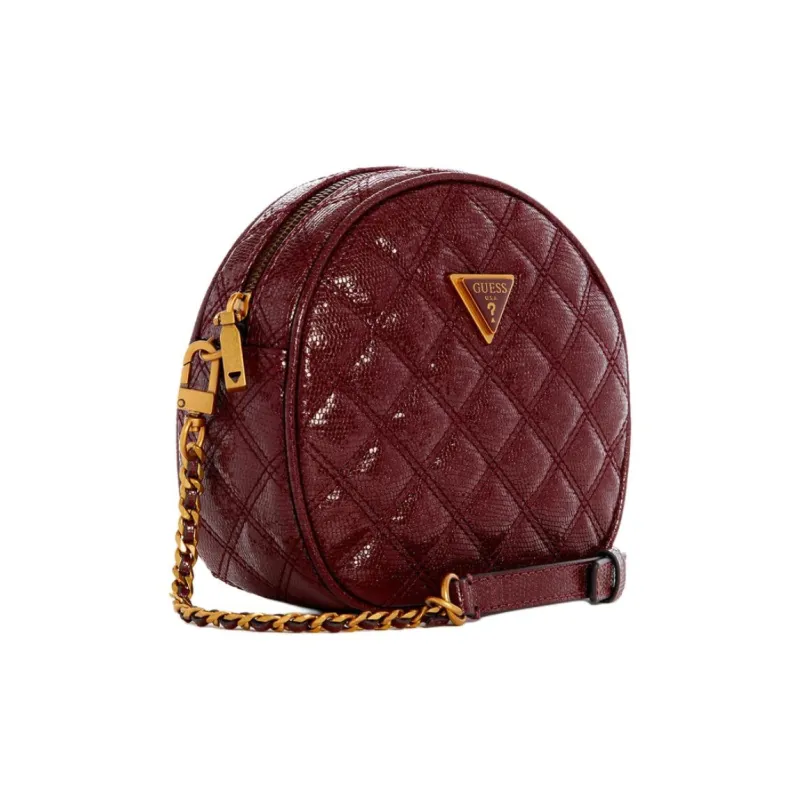 GUESS Polyurethane Crossbody Bag Shoulder Bag Mini Women's Burgundy-1