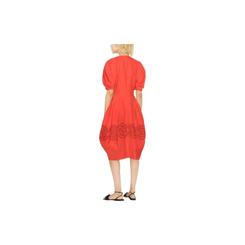 Stella McCartney Cut Out Puff Sleeved Midi Dress-2