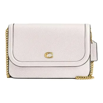COACH Legacy Pebbled Leather Shoulder Bag Crossbody Bag Mini Women's White