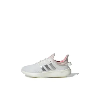 Adidas Cloudfoam Pure Anti Slip Wear Resistant Low Top Kids' Running Shoes Gray Pink Kids'