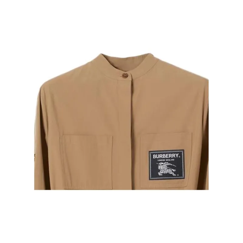 Burberry SS23 Long-Sleeved Dresses Women's Camel-4
