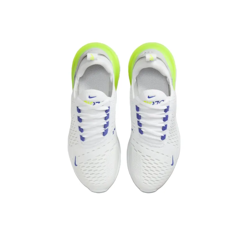 Nike Air Max 270 Anti Slip Wear Resistant Kids Lifestyle Shoes White Green Teenagers-2