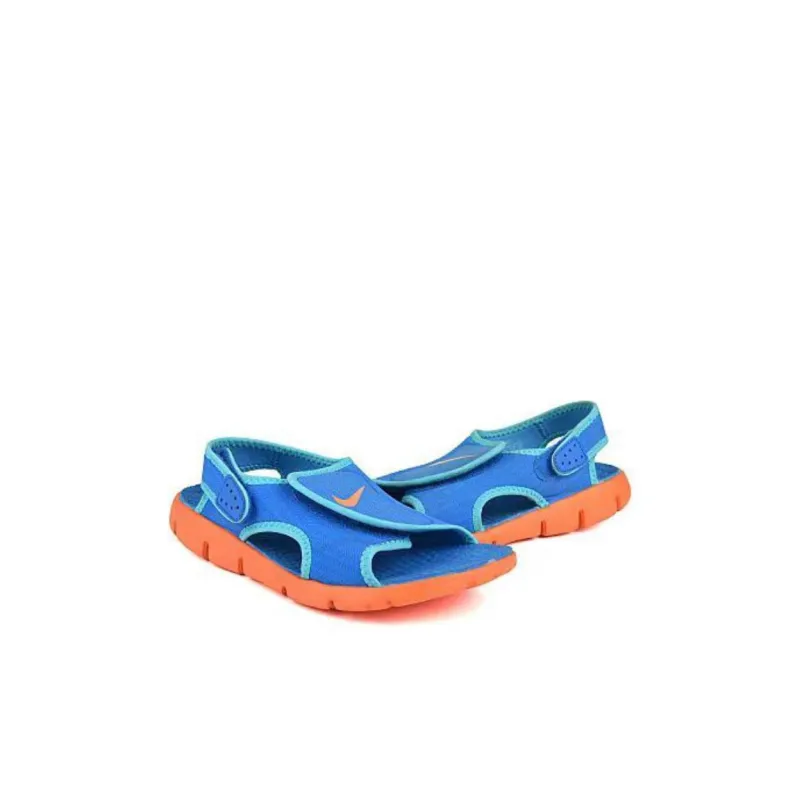 Nike Sunray Adjust 4 Anti Slip Wear Resistant Children's Sandals Blue Orange Kids'-2