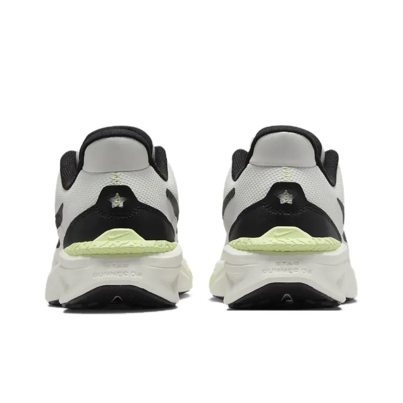 Nike Star Runner 4 Abrasion Resistant Low Top Kids' Running Shoes White Black Unisex-5