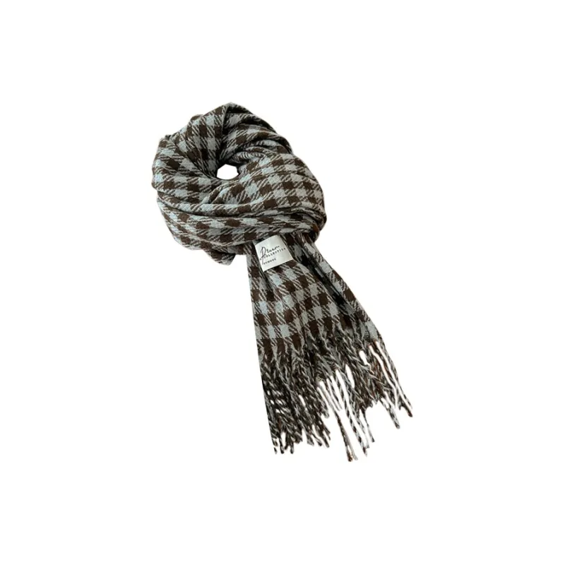CARTELO Polyester, Faux Cashmere Knit Scarves Unisex-2