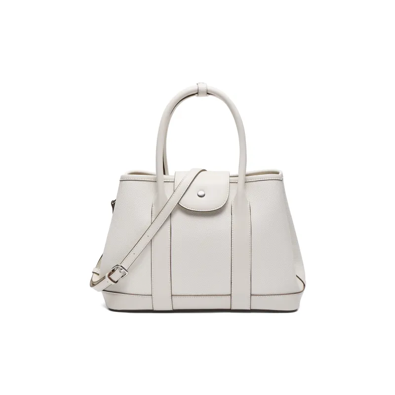 BELLE Cow Leather Patchwork With Artificial Leather Tote One Shoulder Handbag Women's Solid Color Plain-6
