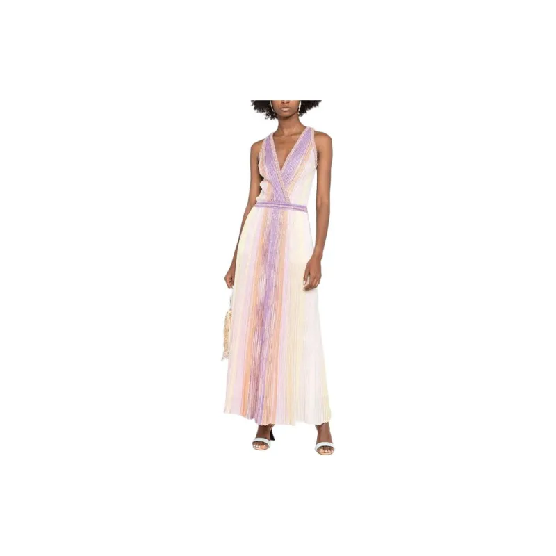 MISSONI Pleated Skirt Dress Purple-1