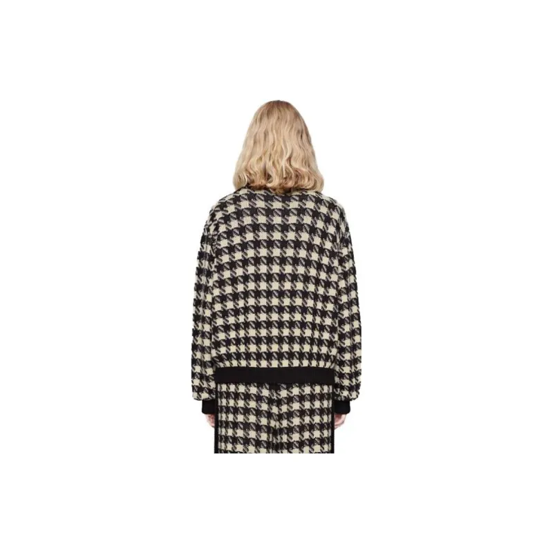 GUCCI Houndstooth Bomber Jacket Ivory/Black-2