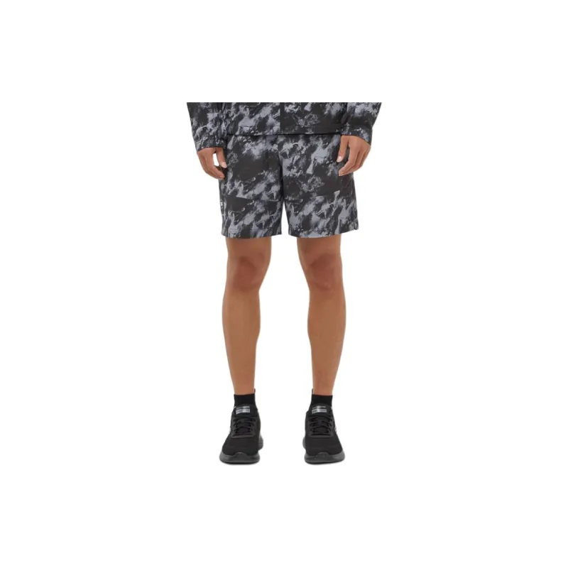 Skechers Casual Shorts Men Light Ink Black All Over Print-5