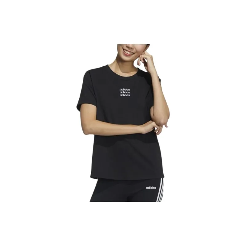 Adidas Neo Set in Sleeve T Shirt Women's Black-3