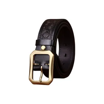 JEANSWEST Cow Leather Leather Belts Men's 3.8cm
