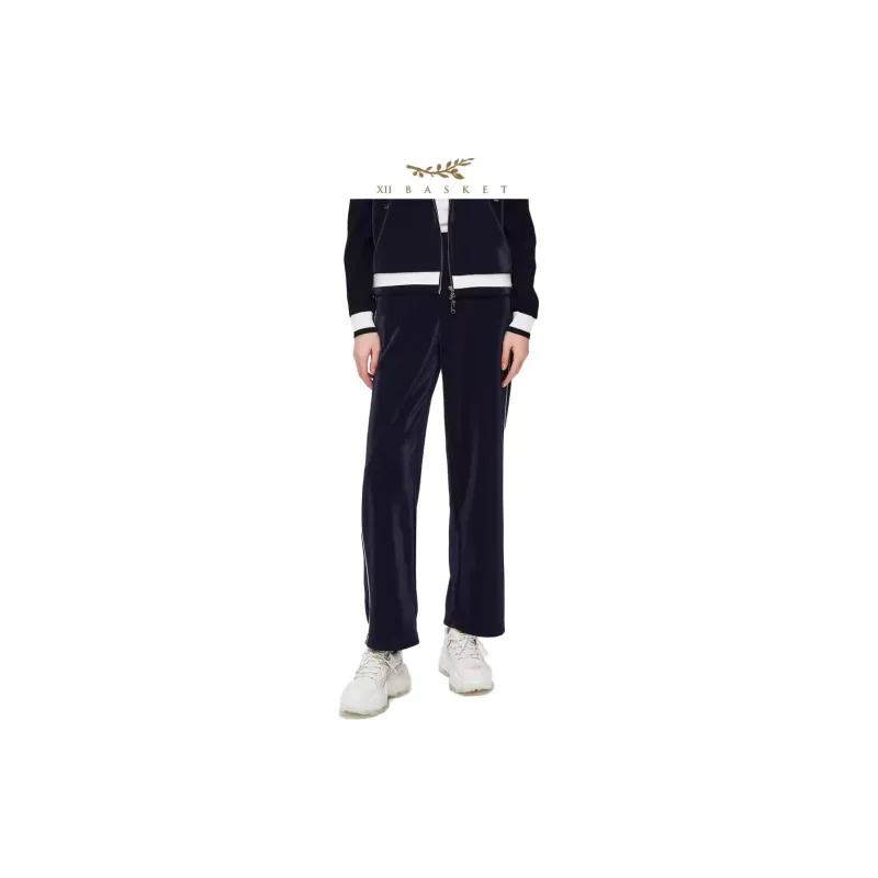 XII BASKET Casual Pants Women's Navy Blue-3