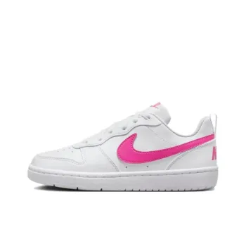 Nike Court Borough Anti Slip Wear Resistant Low Top Kids Lifestyle Shoes White Pink Unisex