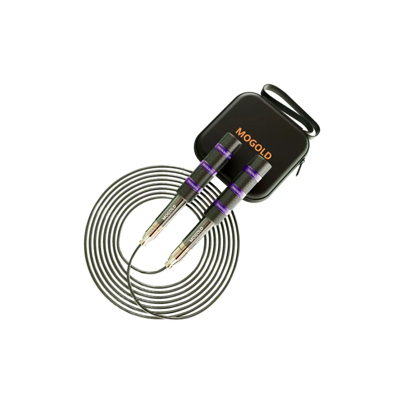 MOGOLD Fitness Training Non Countable Jump Ropes Adults Handle Material Aluminum Alloy, Rope Material PU+Steel Wire 3m-18