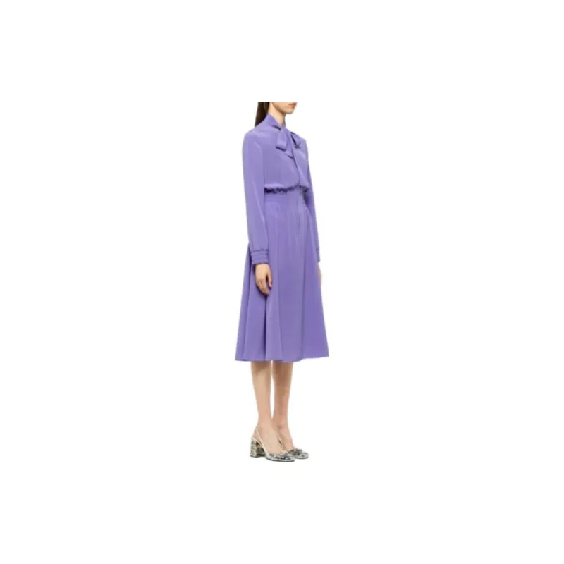PRADA Long-Sleeved Dresses Women's Purple-3