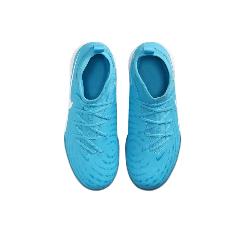 Nike Phantom Luna 2 Anti Slip Wear Resistant Mid Top Kids' Soccer Shoes Blue Kids'-3